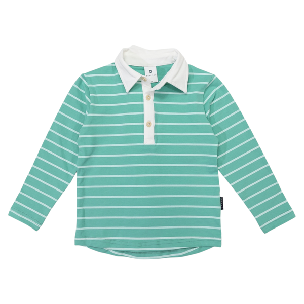 Korango | Striped Rugby Top | Green