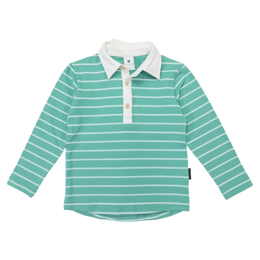 Korango | Striped Rugby Top | Green