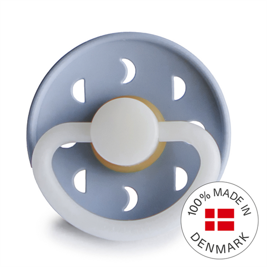 FRIGG| Moon Phase Natural Rubber Pacifier (Powder Blue Night)