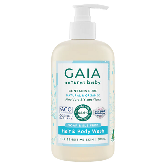 GAIA Natural Baby Hair & Body Wash 500ml
