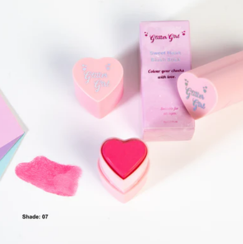 Glitter Girl Sweet Heart Blush Stick (07 Sugar Heart) Pre Order