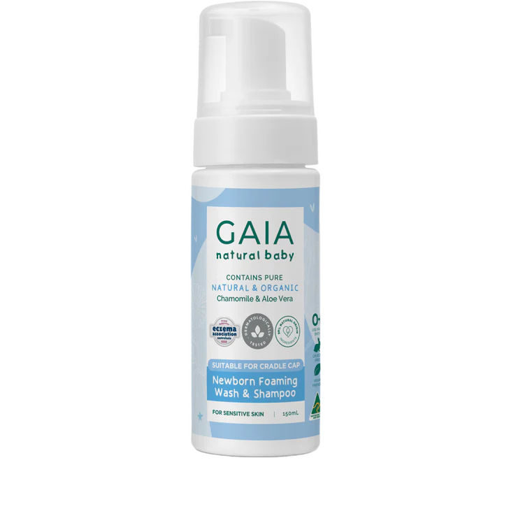 GAIA Natural Baby New Born Foaming Shampoo & Wash 150mL