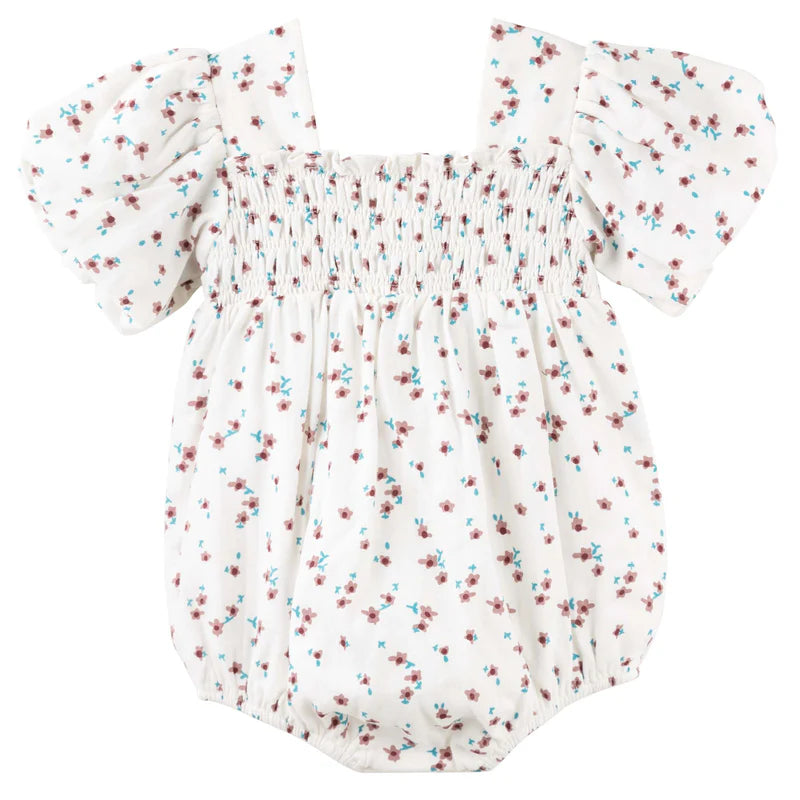 Designer Kidz | Evie Short Sleeve Romper | Ecru