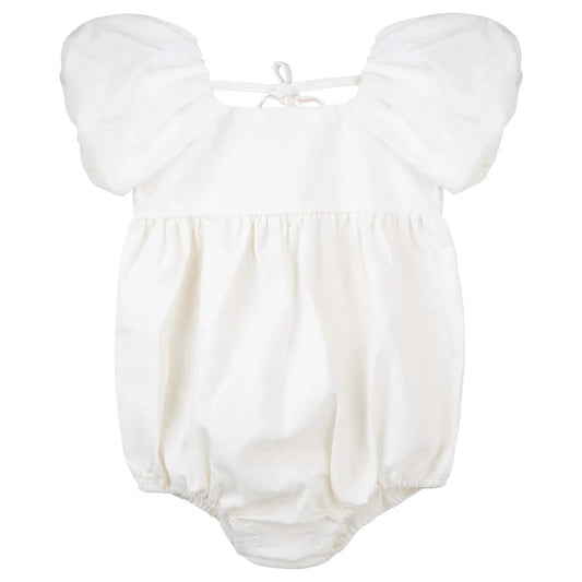 Designer Kidz | Grace Tie Back Romper | Ecru