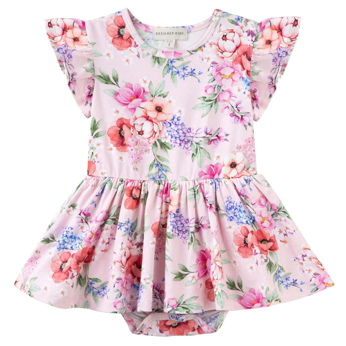 Designer Kidz | Frankie Floral Belle Sleeve | Romper