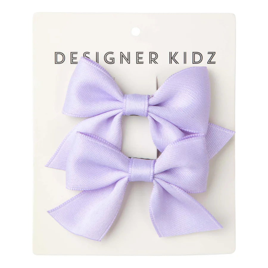 Designer Kidz | Bow Hair Clip Pack | Lavender