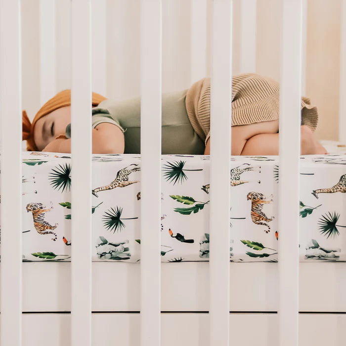 Mod and Tod | Organic Fitted Cot Sheet | Safari