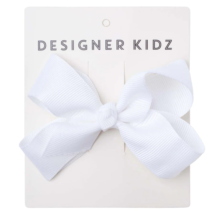 Designer Kidz | Bow Hair Clip - White