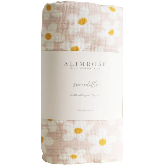 Alimrose | Muslin Swaddle Large Daisies