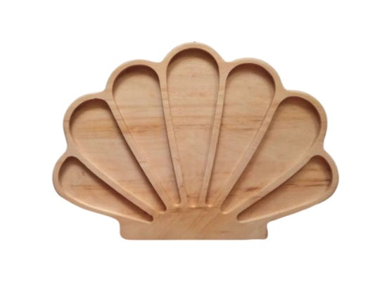 Wooden Sensory Tray | Montessori Counting Sorting Board | Shell