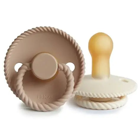 FRIGG| Natural Latex Rope Pacifier Cream & Croissant