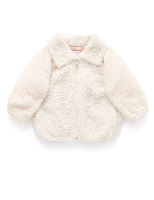 Purebaby | Fluffy Jacket | Cloud