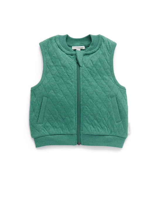 Purebaby | Quilted Vest | Green | Size 4