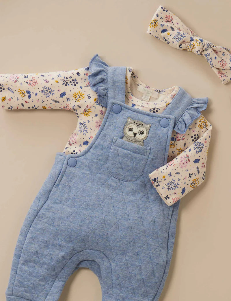 Purebaby | Owl Quilted Overall