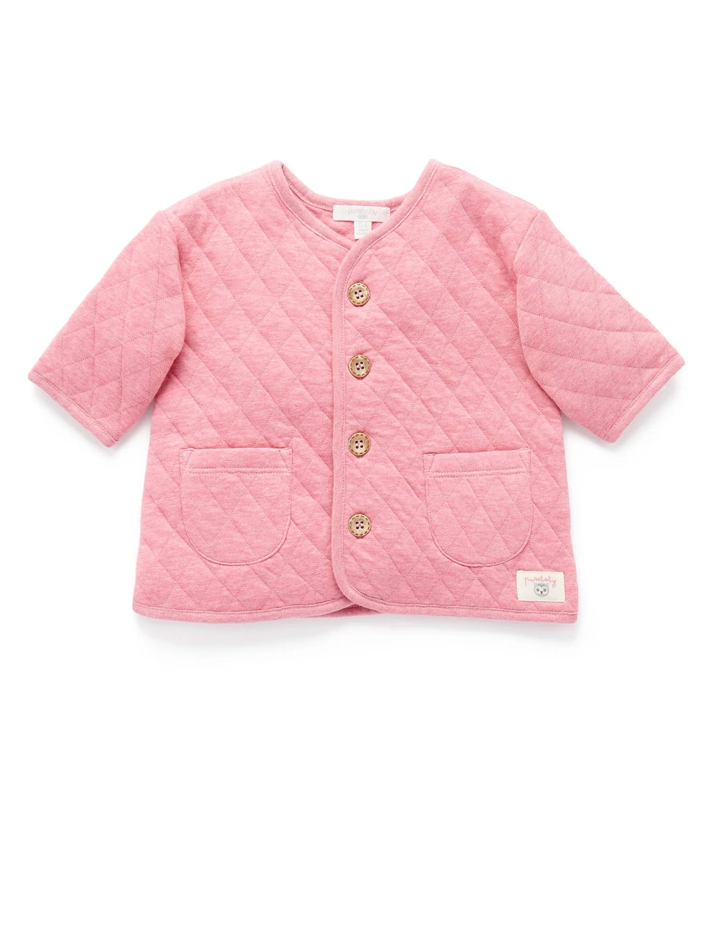 Purebaby | Quilted Jacket | Beetroot Melange