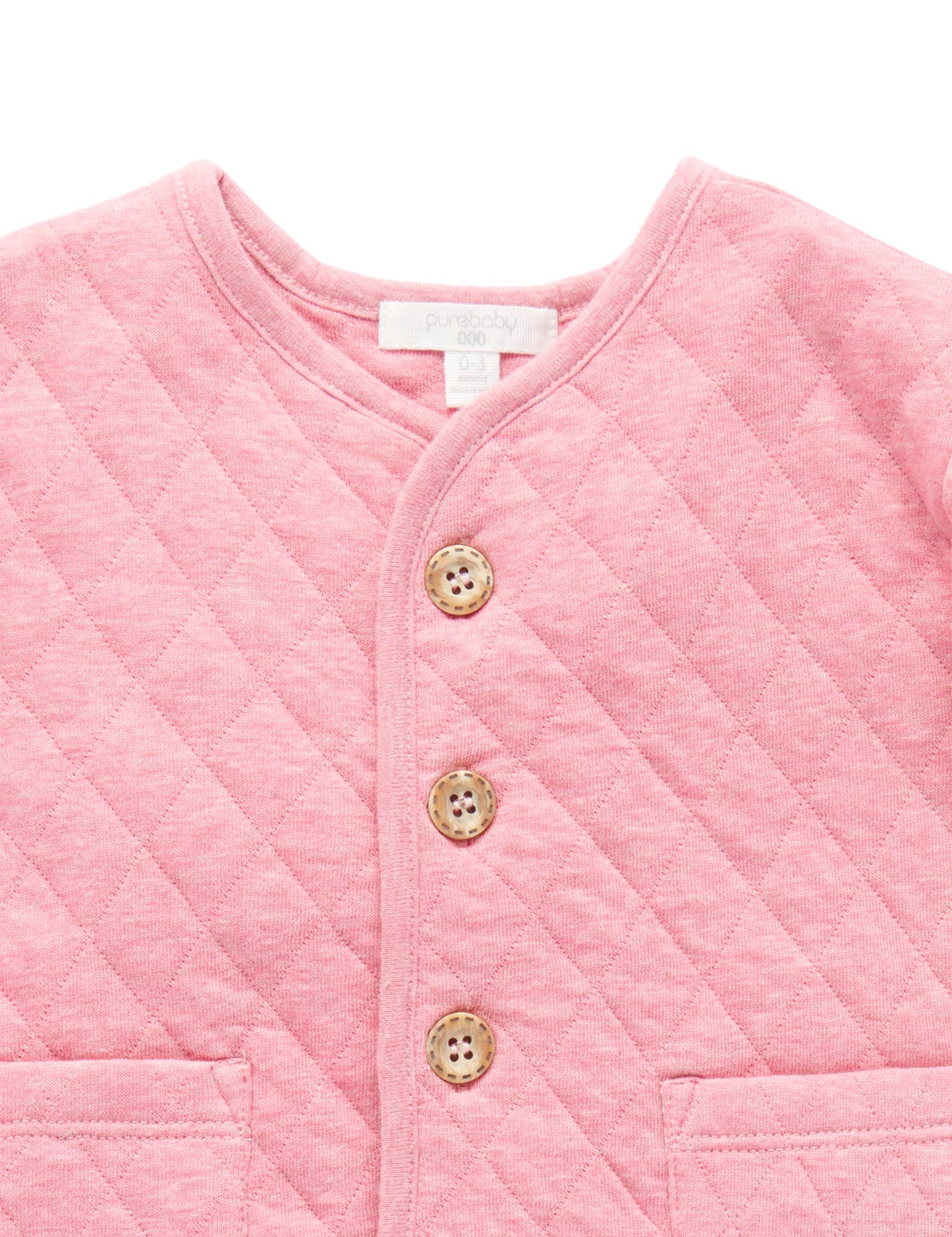 Purebaby | Quilted Jacket | Beetroot Melange