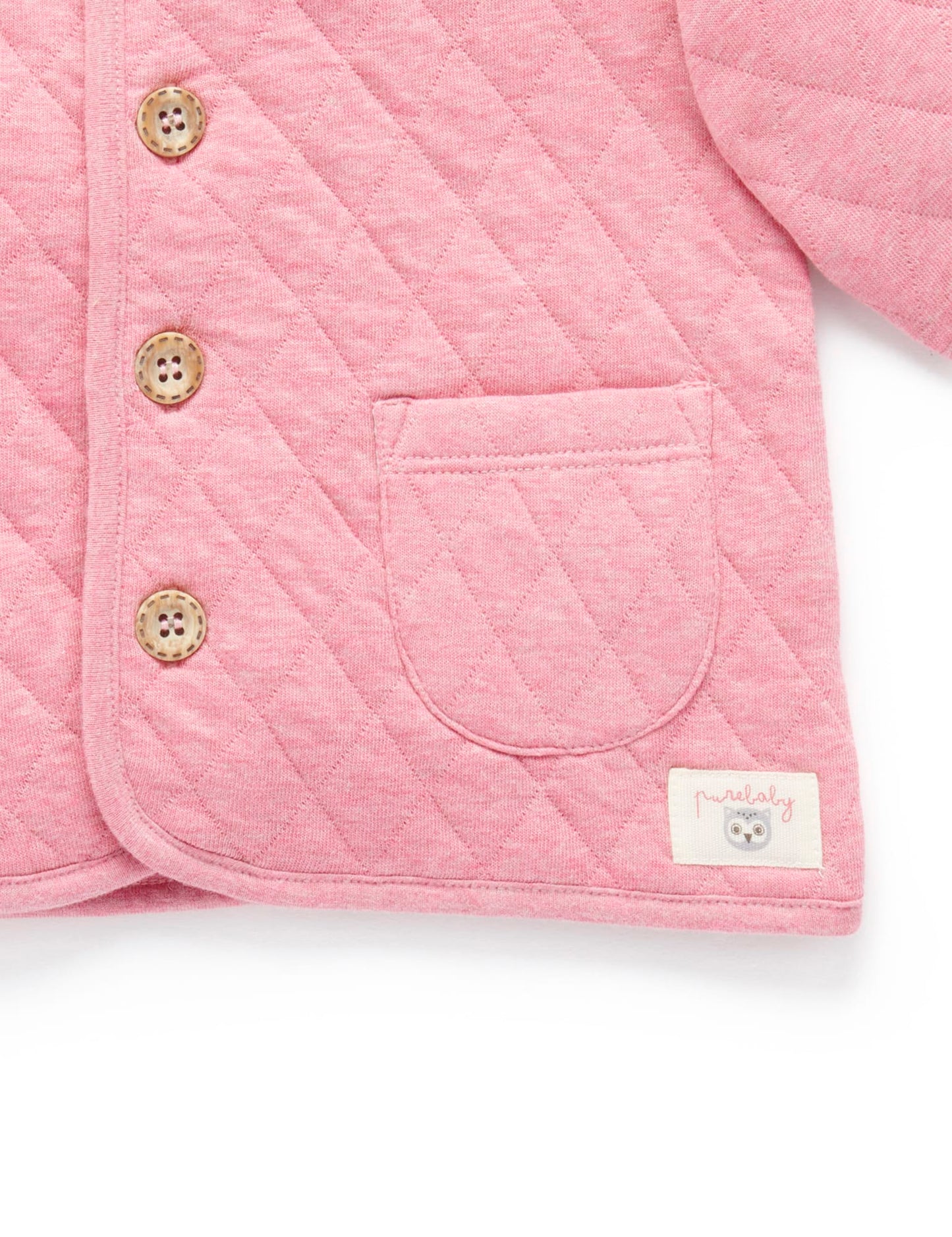 Purebaby | Quilted Jacket | Beetroot Melange