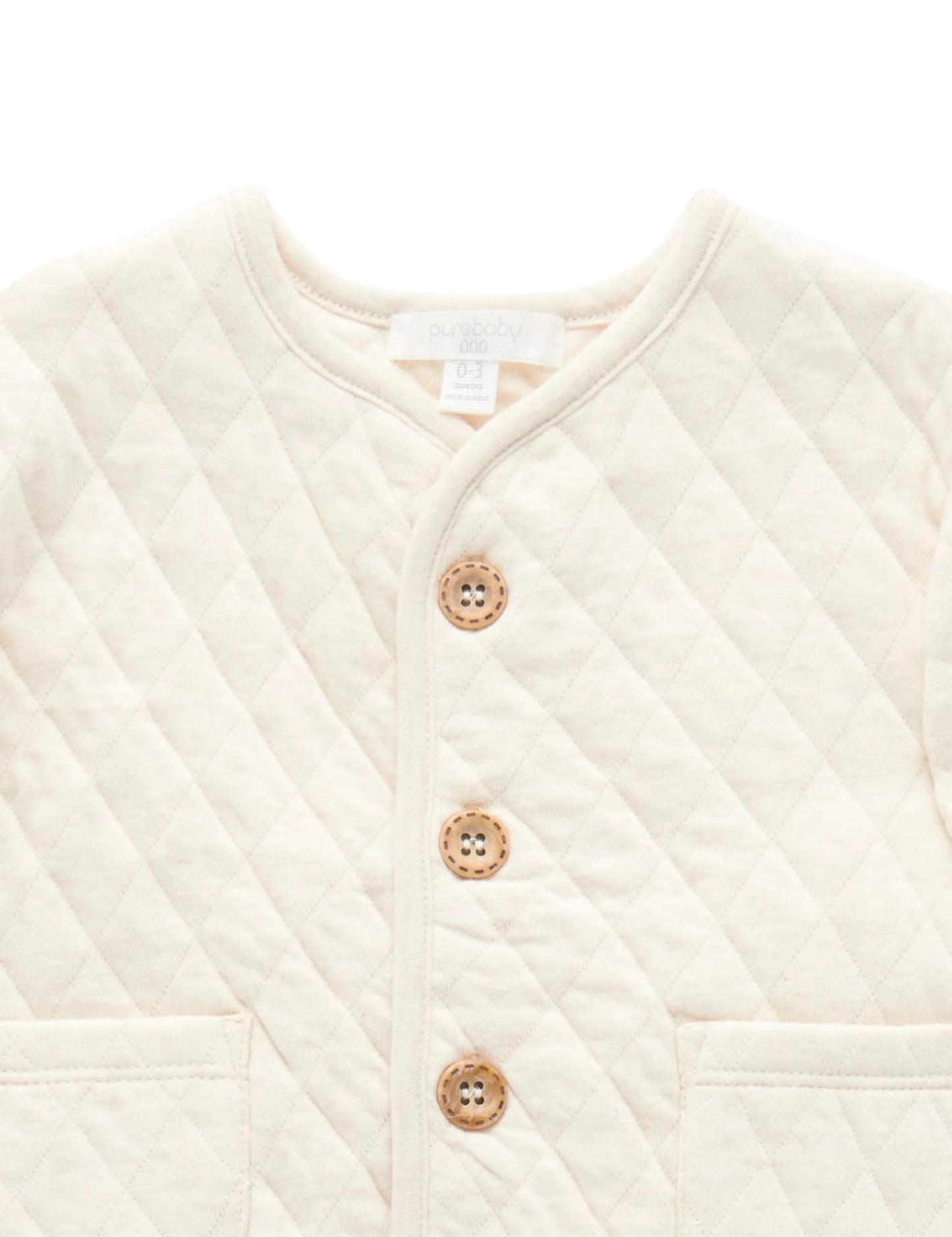 Purebaby | Quilted Jacket | Cream