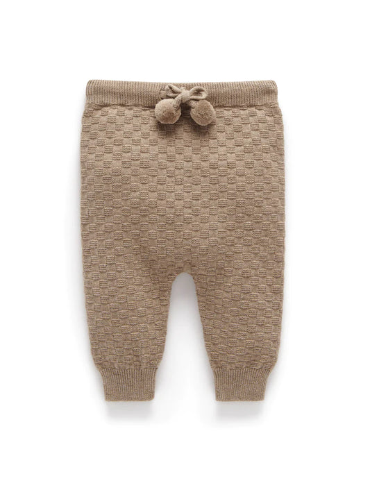 Purebaby | Textured Knit Leggings | Cinnamon Melange