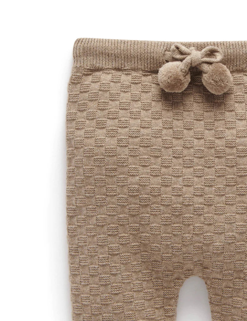 Purebaby | Textured Knit Leggings | Cinnamon Melange