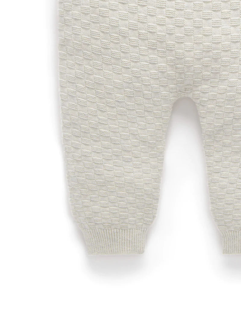 Purebaby | Textured Knit Leggings | Cloud Melange