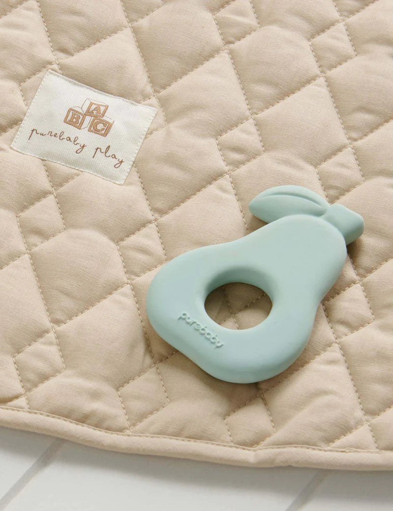 Purebaby | Pear Teether Natural Rubber