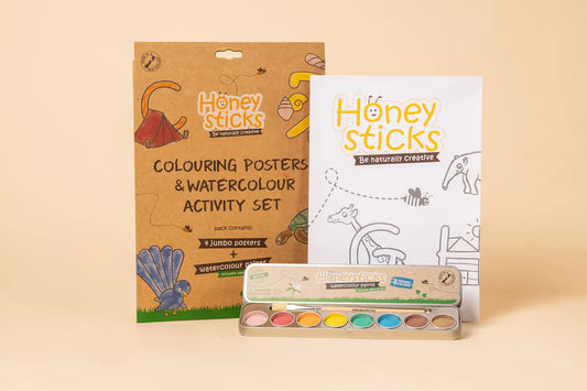 Honey Sticks | Jumbo Colouring Posters and Watercolour Activity Set