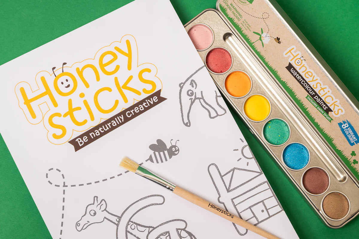 Honey Sticks | Jumbo Colouring Posters and Watercolour Activity Set