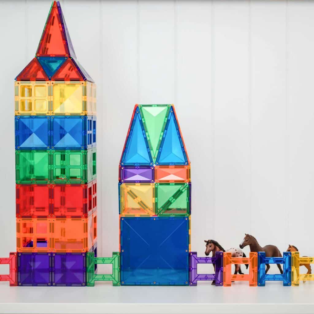 Connetix | Magnetic Tiles | Rainbow Creative Pack 102 Pieces