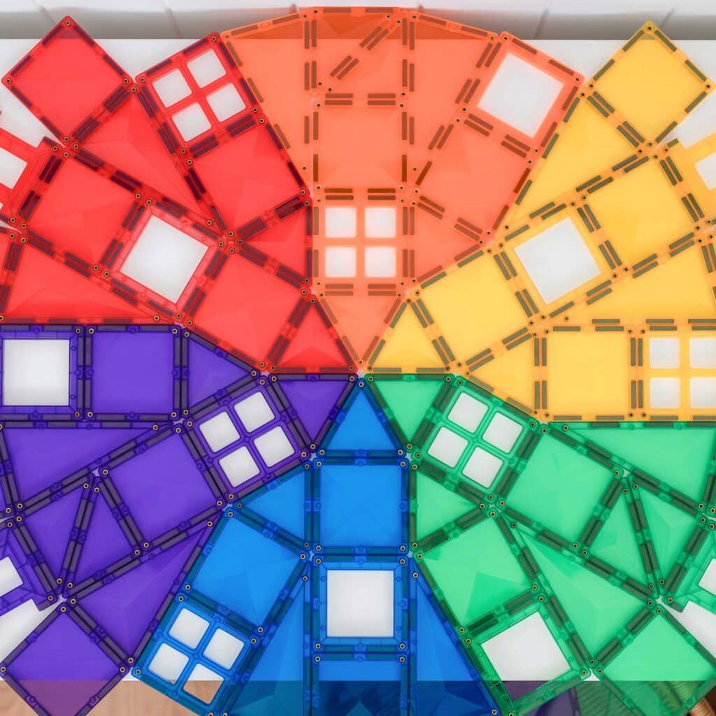 Connetix | Magnetic Tiles | Rainbow Creative Pack 102 Pieces