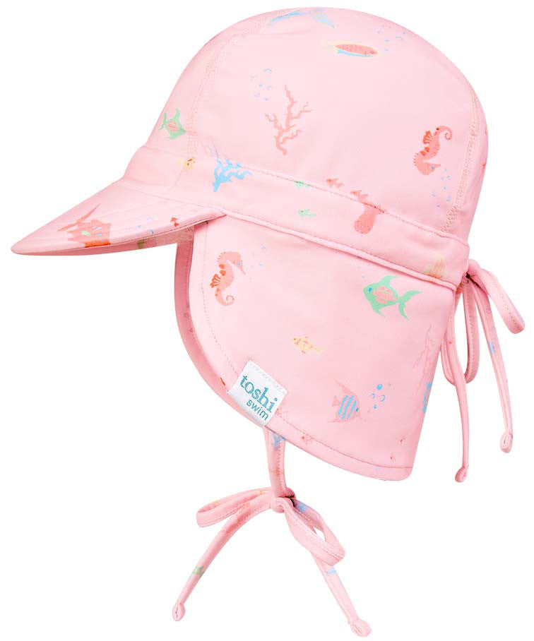 Toshi | Swim Flap Cap | Coral | Newborn