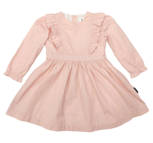 Korango | Front Frill Cotton Dress | Dusky Pink