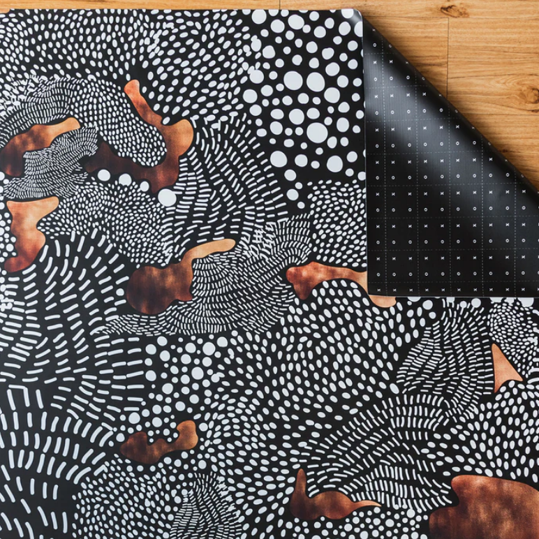 Mess Mats | Designed for mess | Black, White & Copper