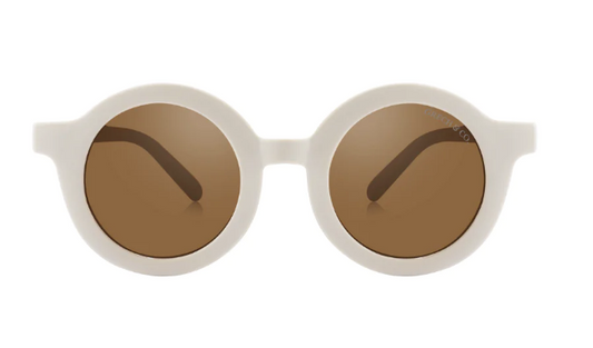 Grech and Co | New Round Sunglasses | Sand | Bendable and Polarised