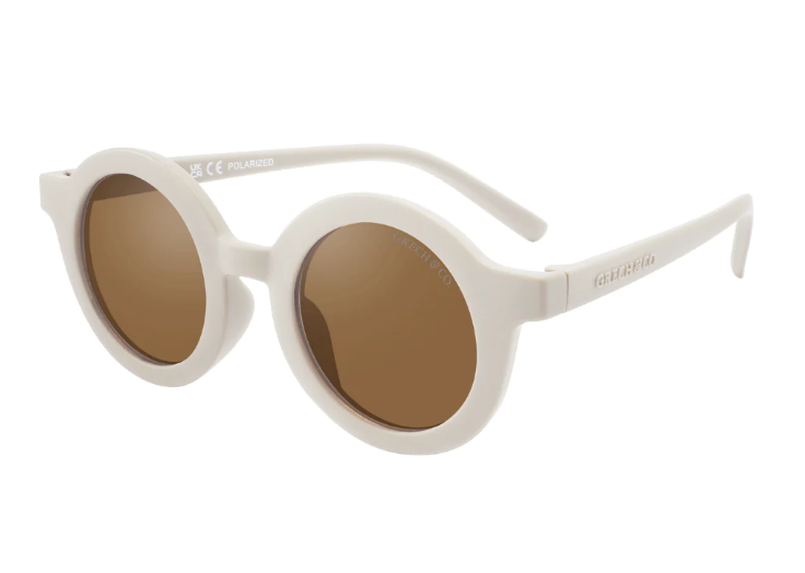 Grech and Co | New Round Sunglasses | Sand | Bendable and Polarised