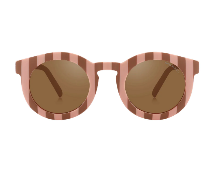 Grech and Co | Classic Baby Sunglasses | Stripes Sunset + Tierra  | Bendable and Polarised
