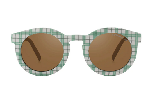 Grech and Co | Classic Baby Sunglasses | Fern Plaid | Bendable and Polarised