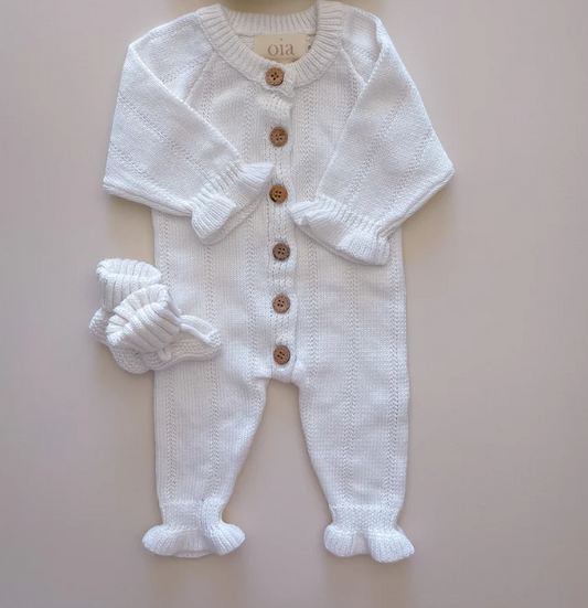 Oia The Label | Feggari Ruffle Onesie | Warm White