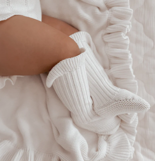 Oia The Label | High Knit Socks | Warm White