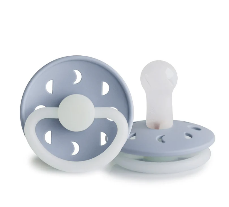 FRIGG| Moon Phase Silicone Pacifier (Powder Blue Night) Size: 6-18m