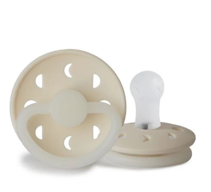 FRIGG Moon Phase Silicone Pacifier (Cream Night) Size: 0-6m