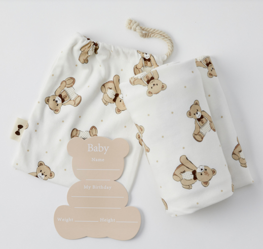 Nothing Hill Jersey Bear Wrap and Arrive Card