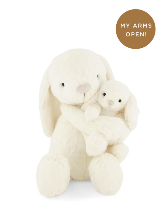 Jamie Kay | Snuggle Bunnies | Plush Frankie the Hugging Bunny | Marshmallow 30cm