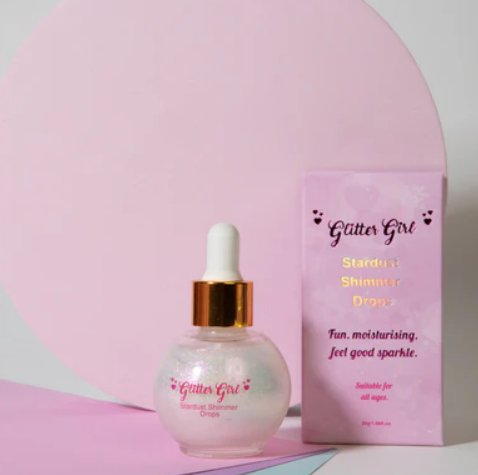 Glitter Girl Stardust Shimmer Drops | Pink-Pearl Glow for Face & Body