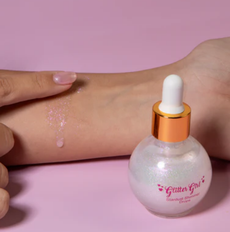 Glitter Girl Stardust Shimmer Drops | Pink-Pearl Glow for Face & Body