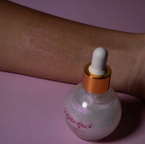 Glitter Girl Stardust Shimmer Drops | Pink-Pearl Glow for Face & Body
