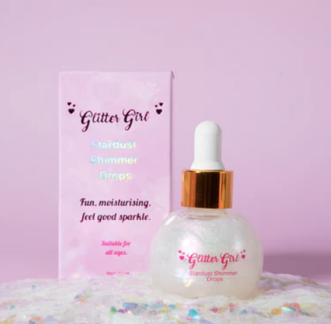 Glitter Girl Stardust Shimmer Drops | Pink-Pearl Glow for Face & Body