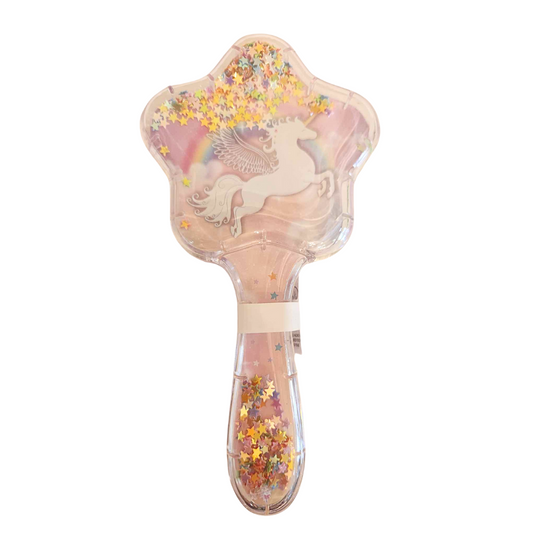 Pink Poppy | Unicorn & Vibrant Vacation Holographic Glitter Hairbrush