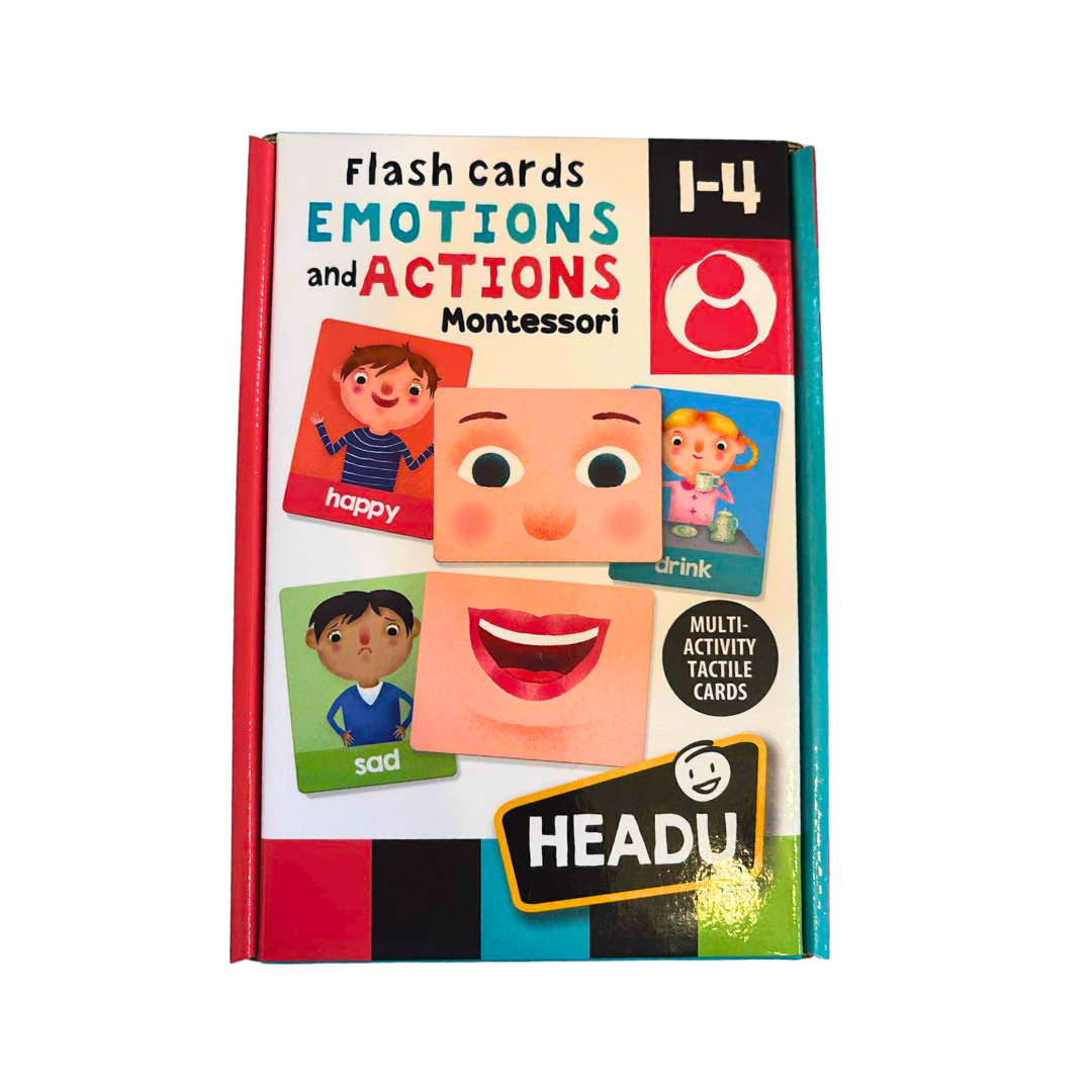 Headu | Montessori Flashcards | Emotions and Actions