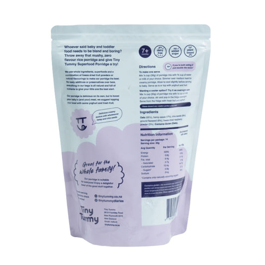Tiny Tummy | Superfood Porridge - Raspberry